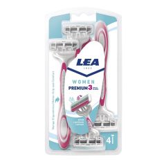Lea Women Premium 3 Blades Disposable Blades 4 Units