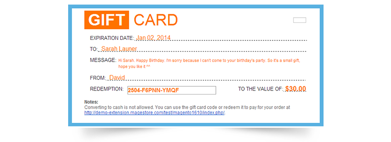 Gift card